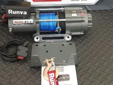 RUNVA WINCH - Synthetic Rope 3500lbs (1 588kg) 12V - 2 x Remotes (Wire+Wireless)