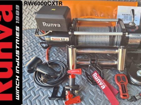 RUNVA WINCH - Steel Cable 6000lbs (2 722kg) 12V - 2 x Remotes (Wire+Wireless)