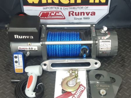 RUNVA WINCH - Steel Cable 8000lbs (3 629kg) 12V - 2 x Remotes (Wire+Wireless)