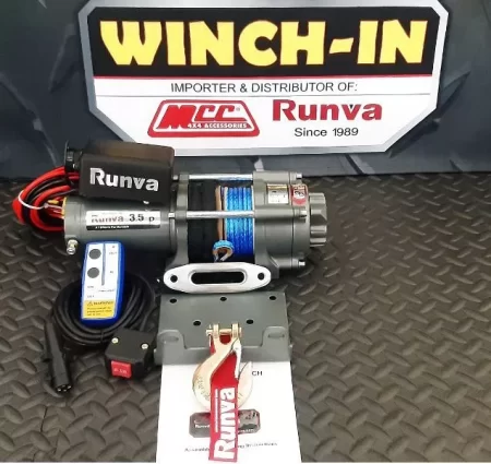 RUNVA Synthetic Rope for use on a 3500lbs winch - Blue - 5MM X 15M